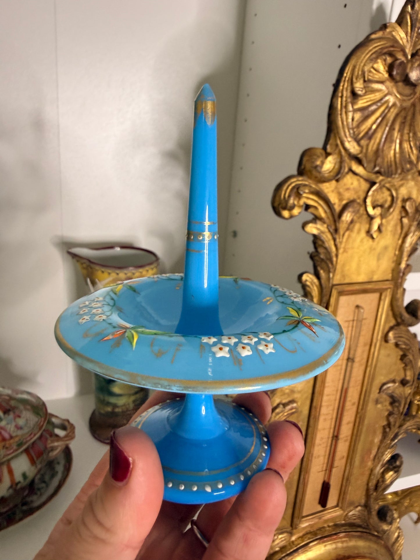 For Mandy- Beautiful Limoges Strawberry ($120) and Opaline Ring Dish ($130)
