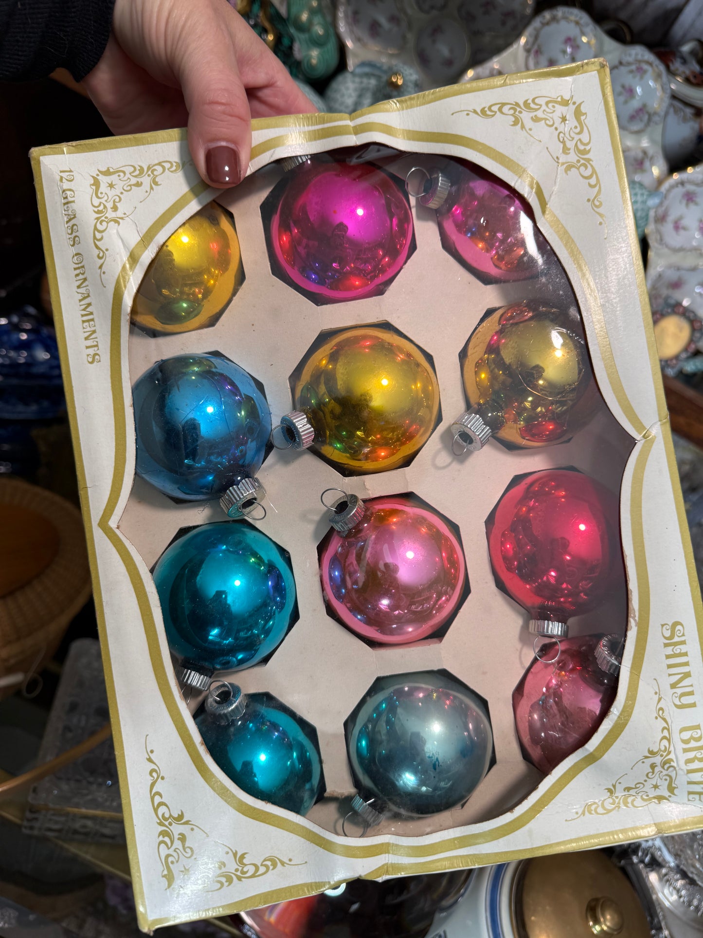 For Amy- Classic Vintage Set of 12 Shiny Brite Ornaments - Live Sale 12/3