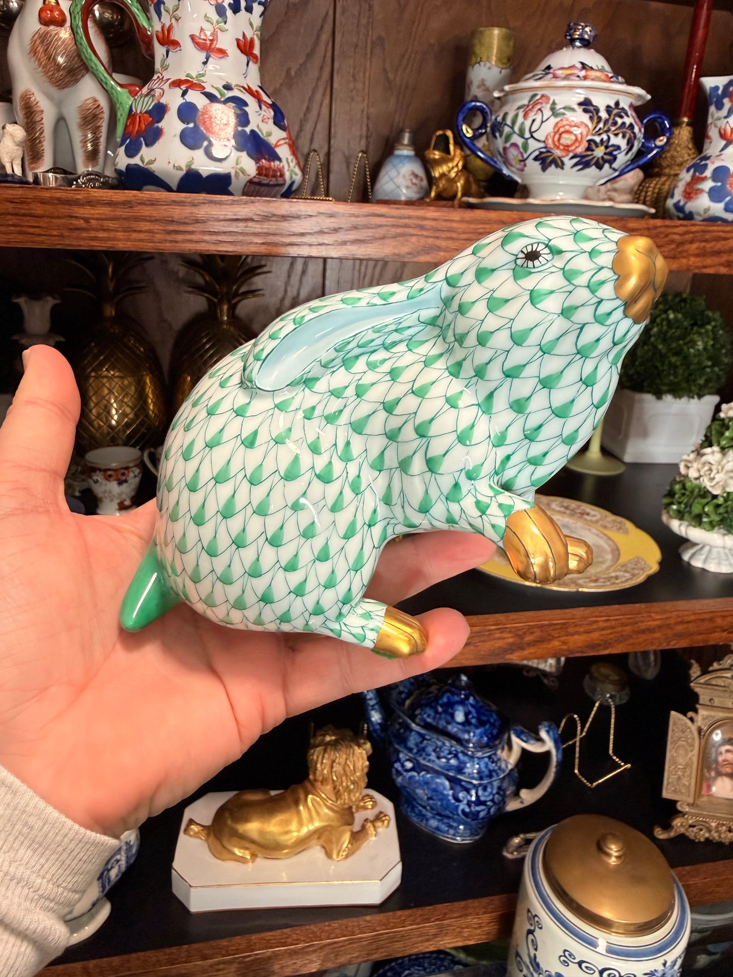 For Ginger - Herend Paws Up Bunny- Live Sale 12/30