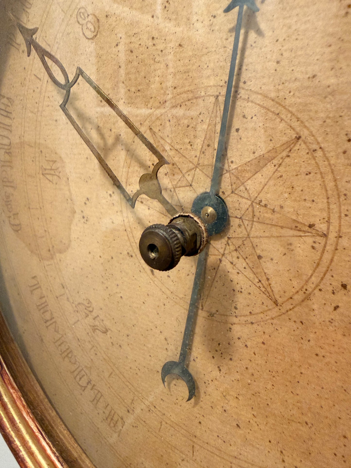 Incredible Rare 19th Century Hand Carved Giltwood French Barometer 39”
