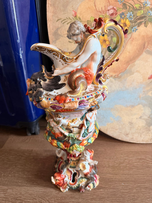 Reserved - Antique Capodimonte Ewer