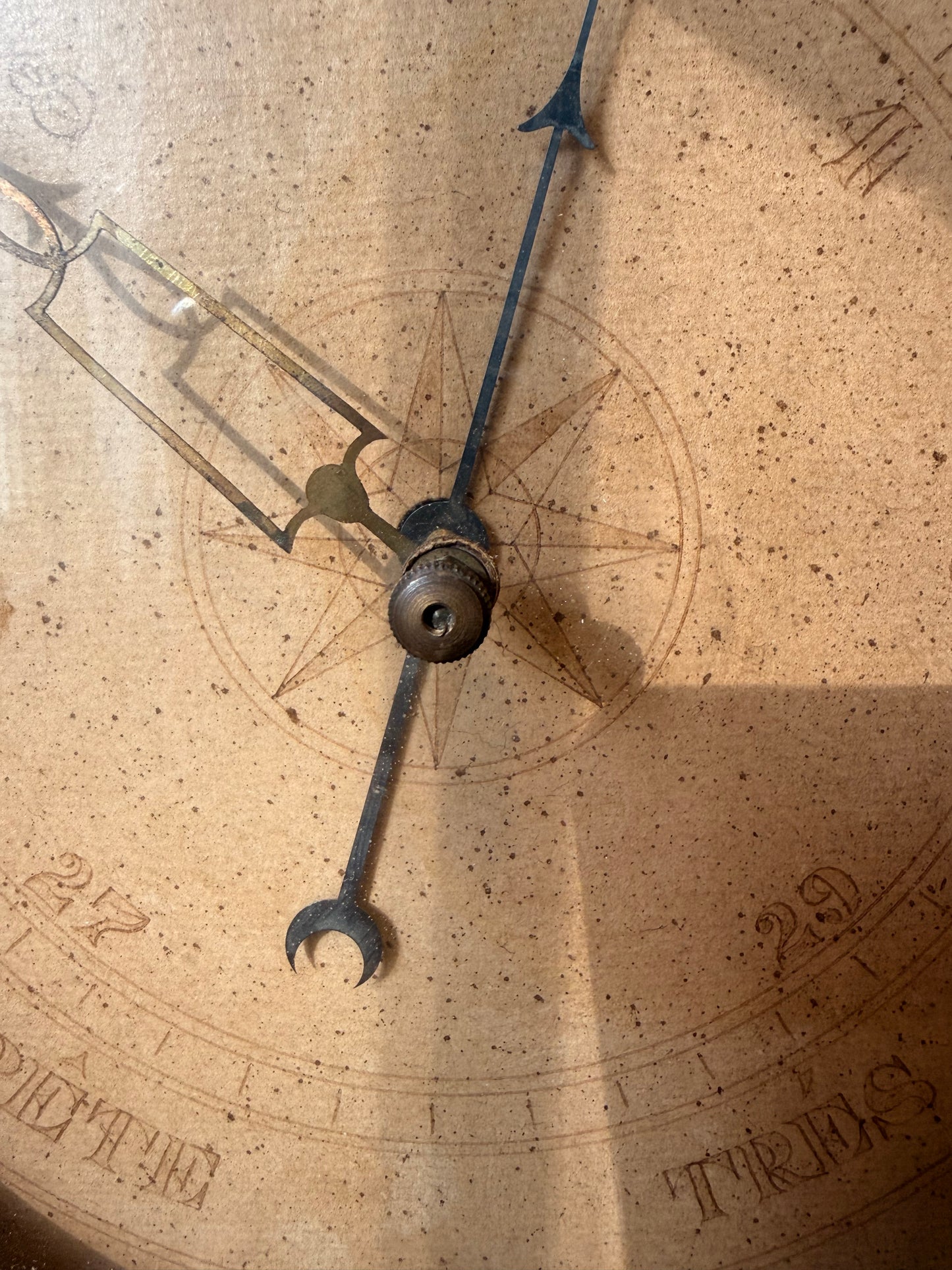 Incredible Rare 19th Century Hand Carved Giltwood French Barometer 39”