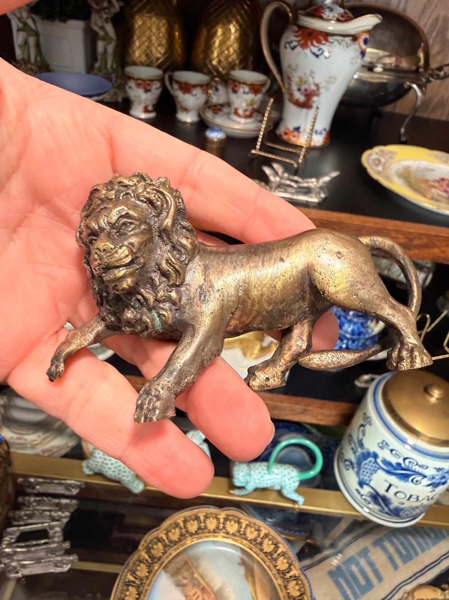 For Kendra - French Bronze Lion and Brass Koi Paper Clip - Live Sale 12/30