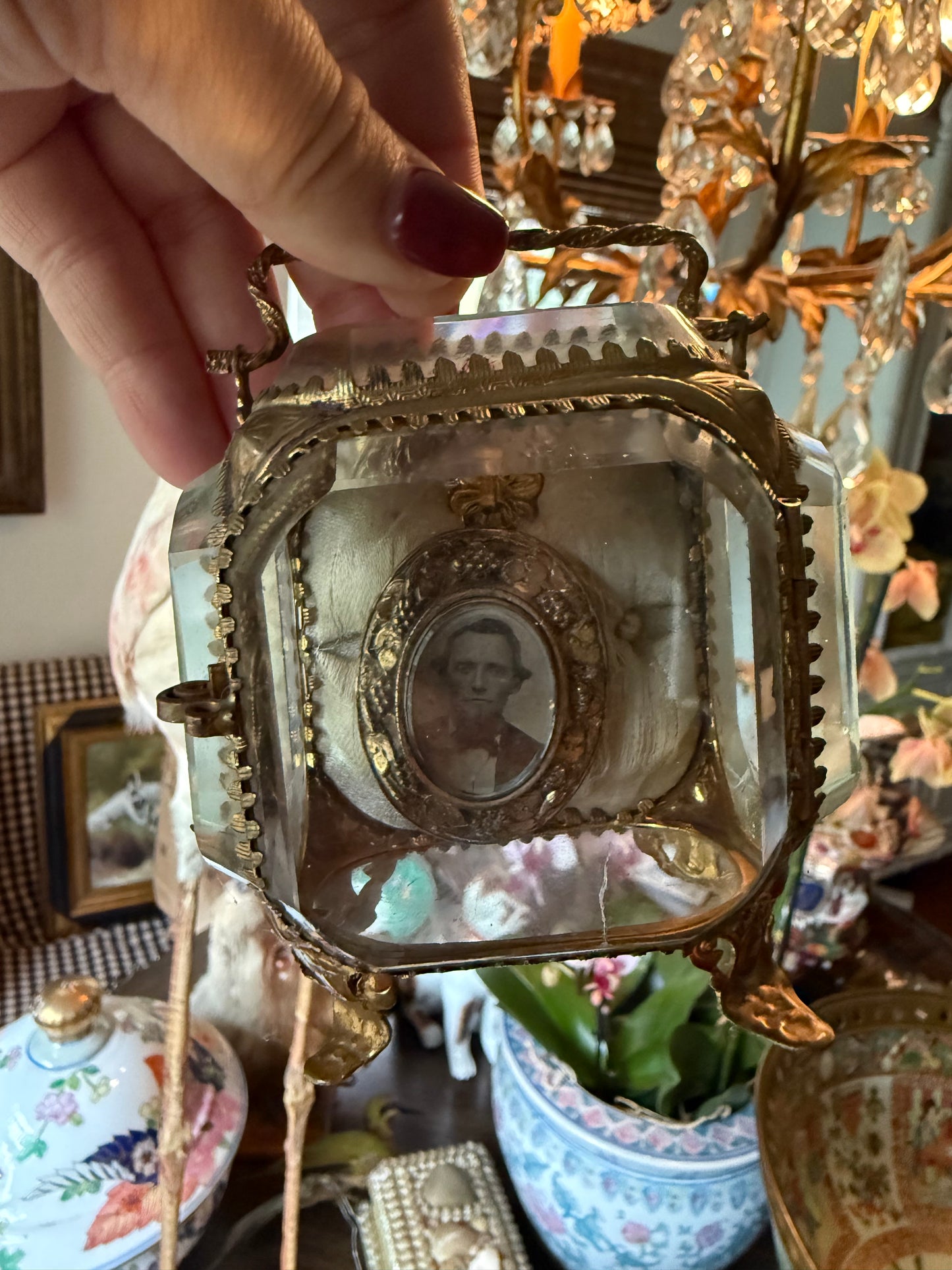 For Lili- Beautiful 19th Century Memorial Casket- Live Sale 9/8