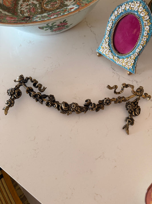 For Marie ❤️ Antique Bronze French Swag with Ribbons and Roses - Live Sale 3/25