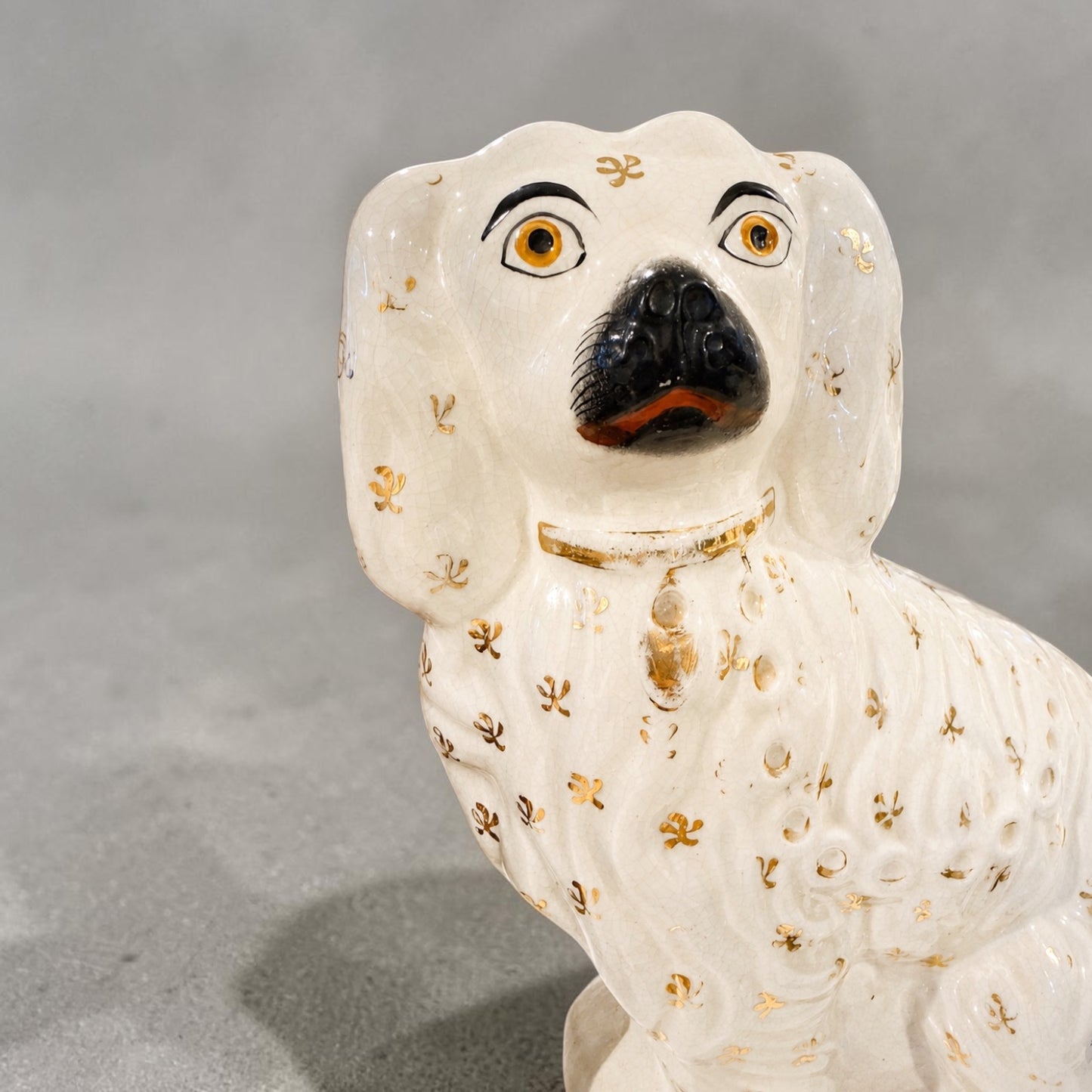 Antique Staffordshire Spaniel Dog Figure
12” Tall