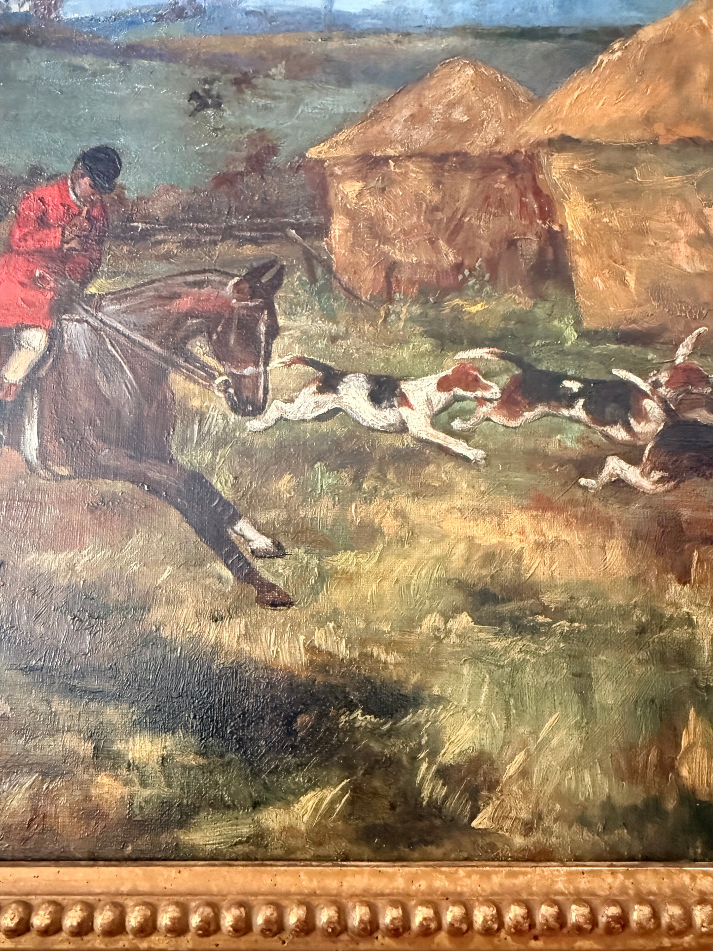Late 19th Century English Hunt Scene by Helena A. Wright