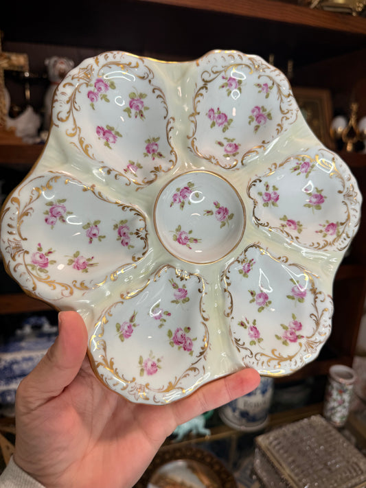 For Wendy- Pair of Dresden Gilded Oyster Plates - Live Sale 12/30