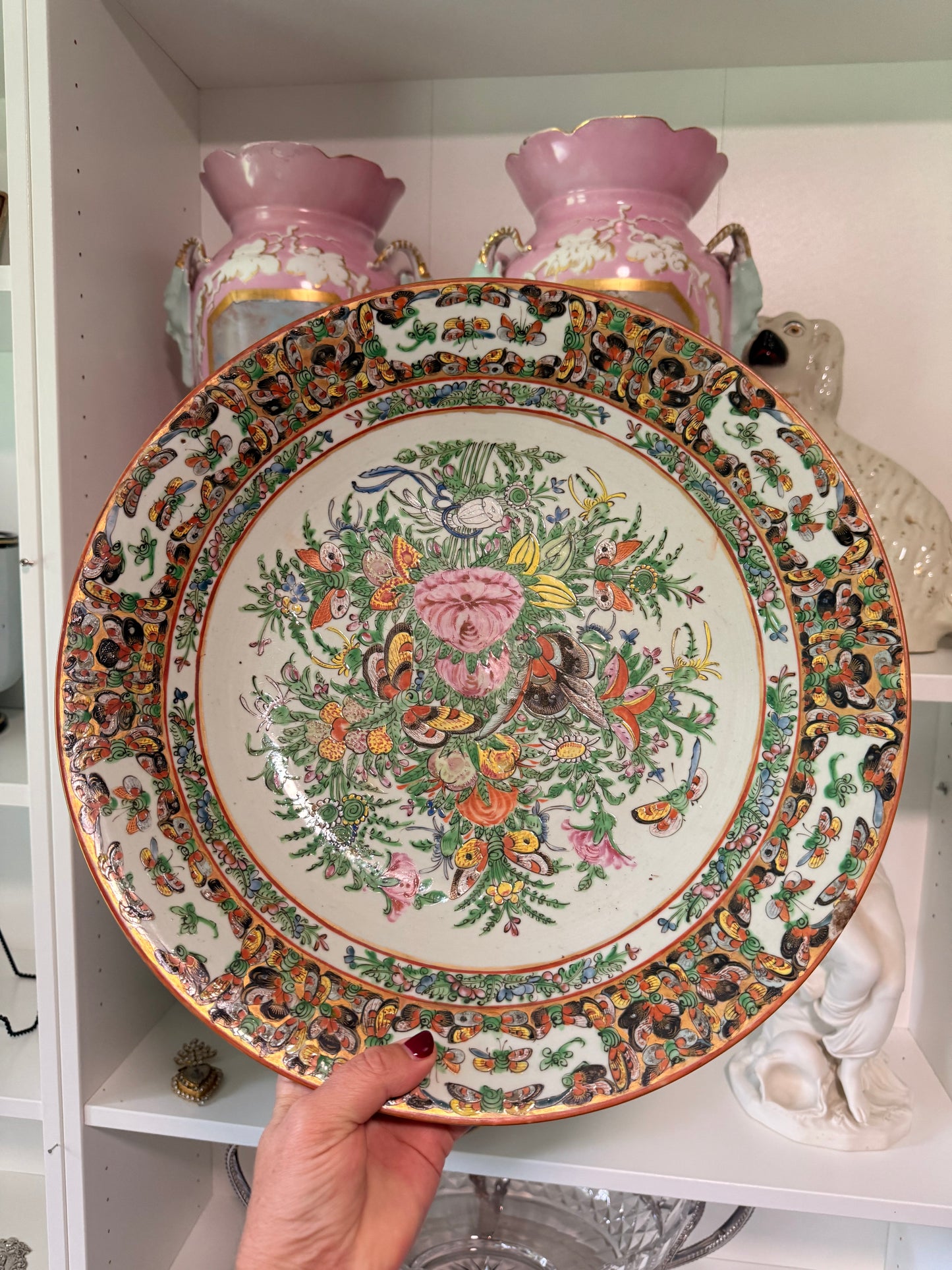 Reserved - Massive 1000 Butterflies Shallow Bowl Platter