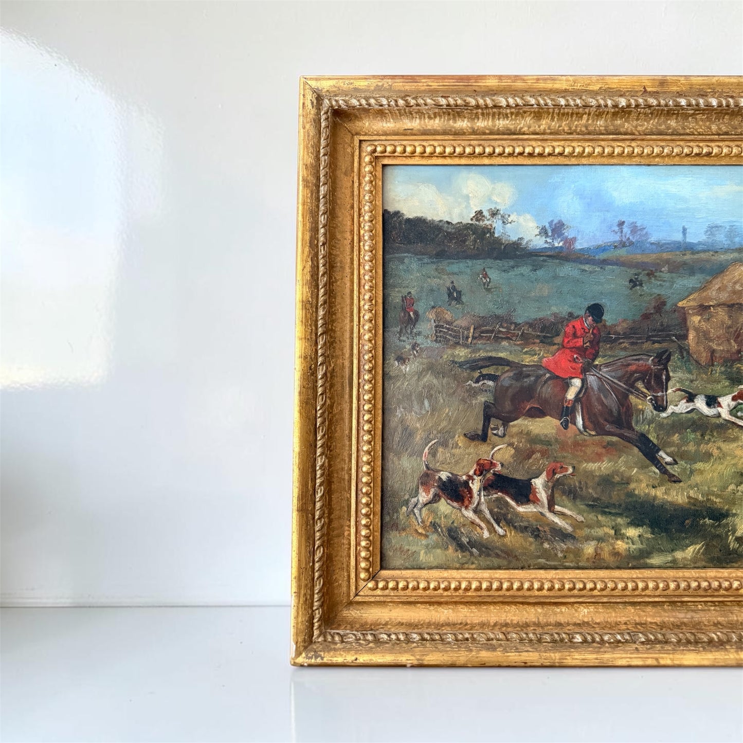 Late 19th Century English Hunt Scene by Helena A. Wright