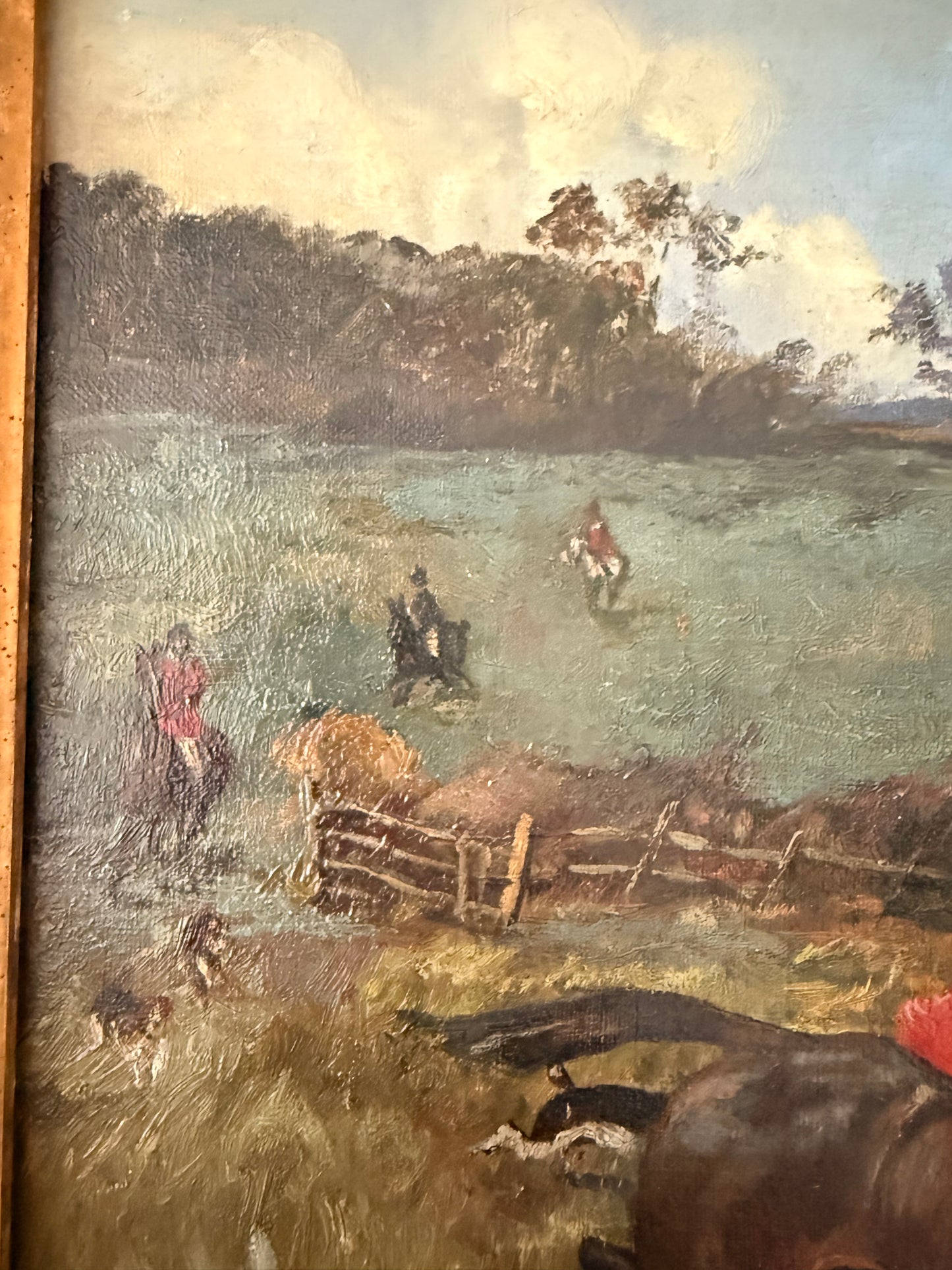 Late 19th Century English Hunt Scene by Helena A. Wright
