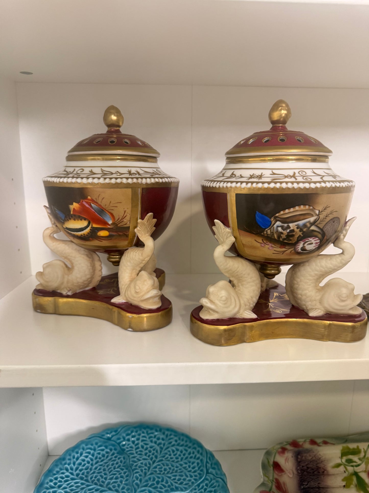 Reserved - Gorgeous Antique Potpourri Urns