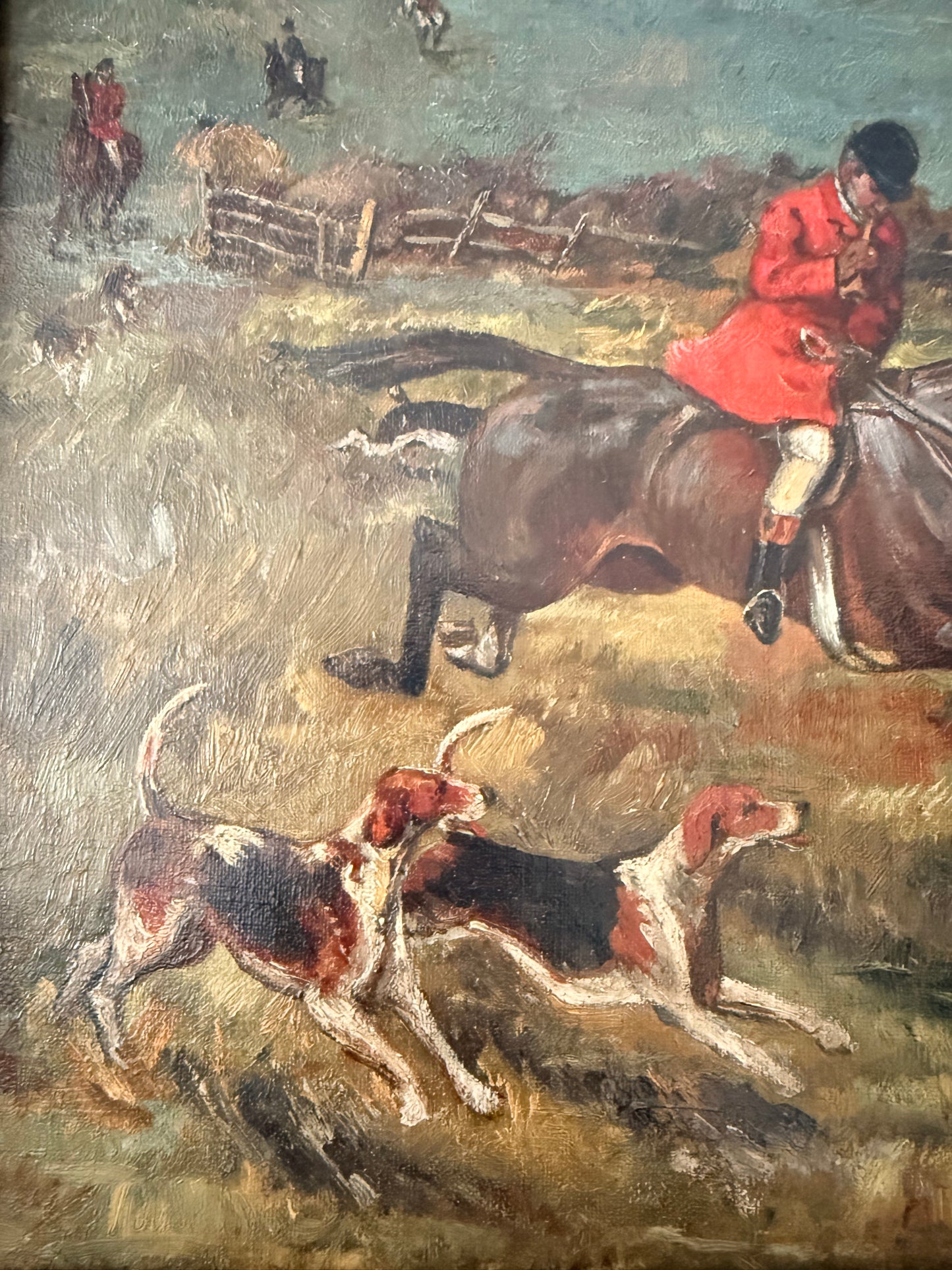 Late 19th Century English Hunt Scene by Helena A. Wright