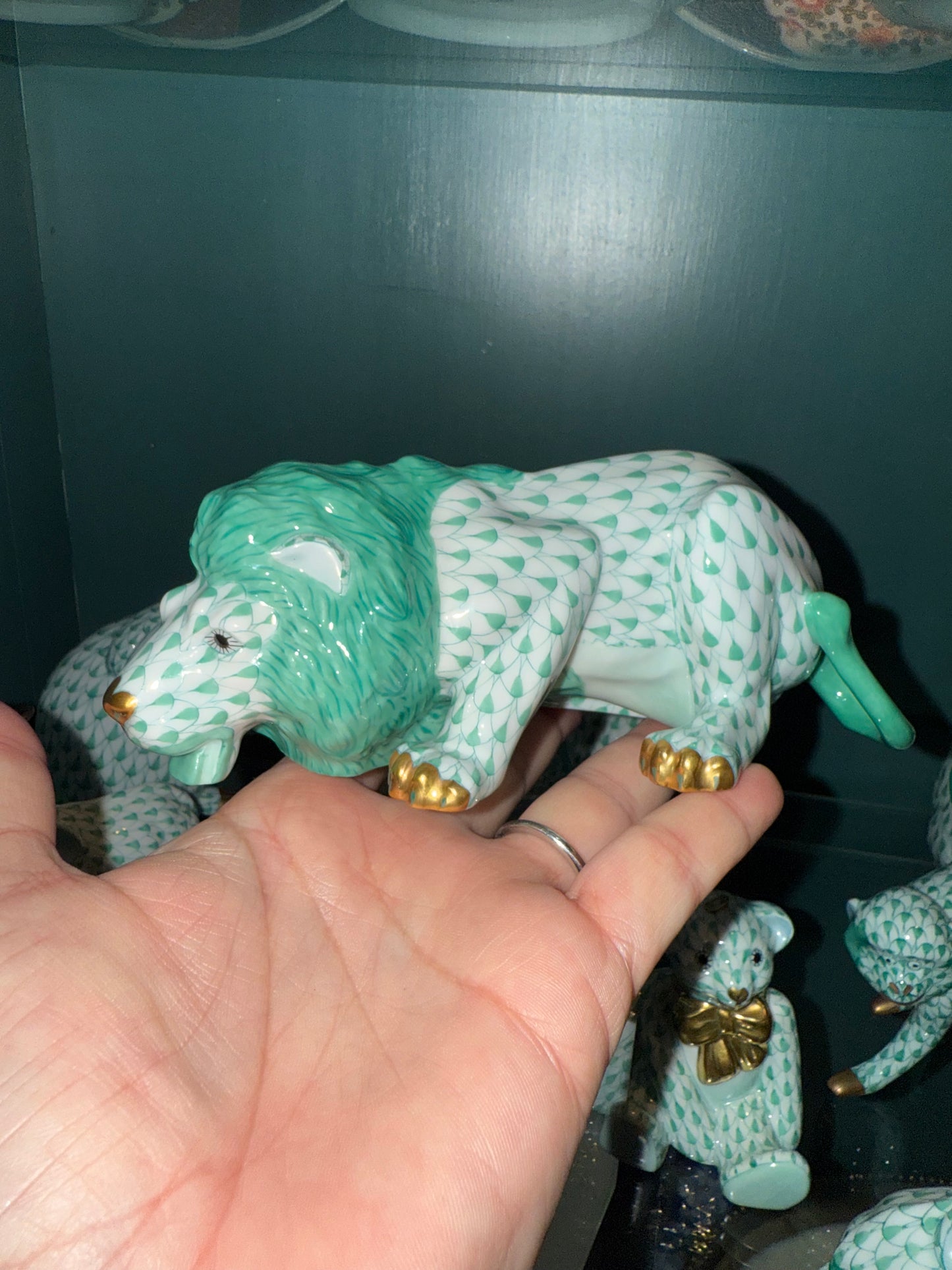 For Shoppe on England Street - “Drinking” Herend Lion - Story Sale 11/28