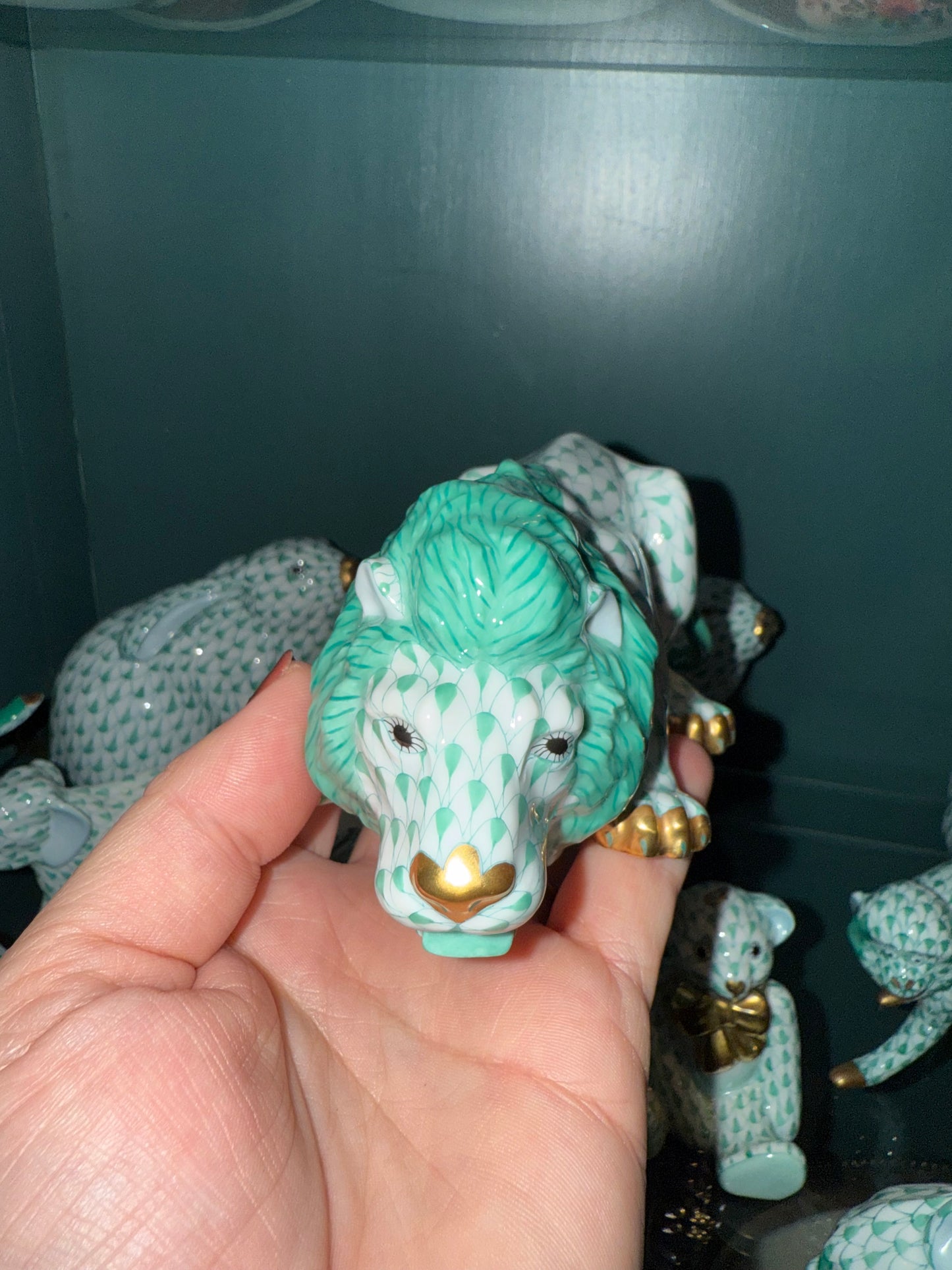 For Shoppe on England Street - “Drinking” Herend Lion - Story Sale 11/28