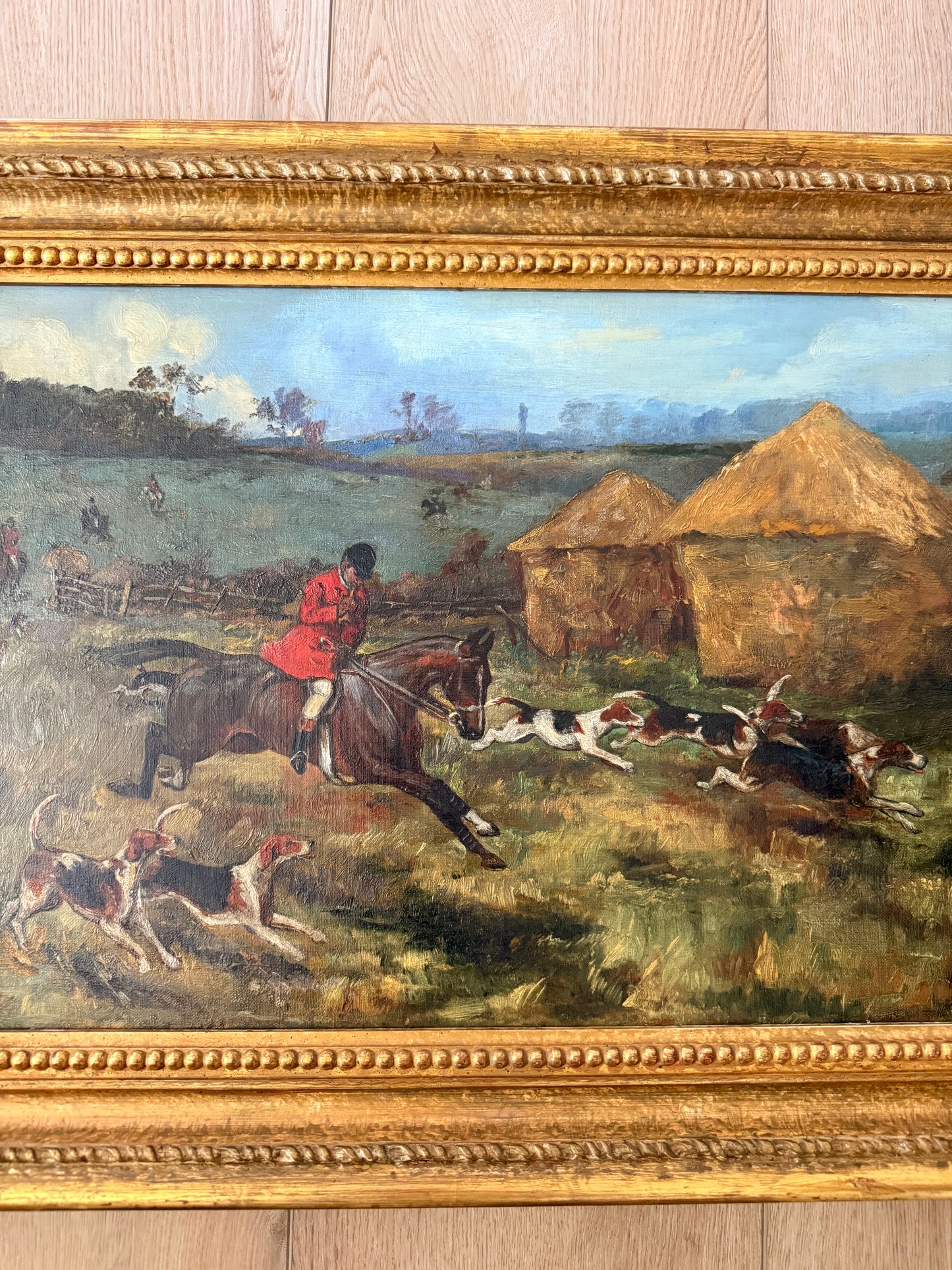 Late 19th Century English Hunt Scene by Helena A. Wright