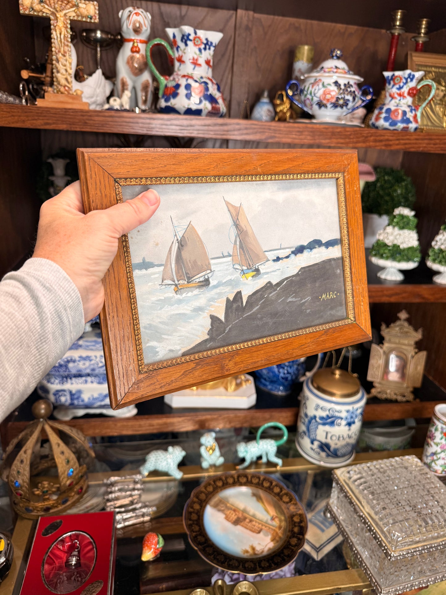 For Lauren- Sailboat Watercolor Painting- Live Sale 12/30
