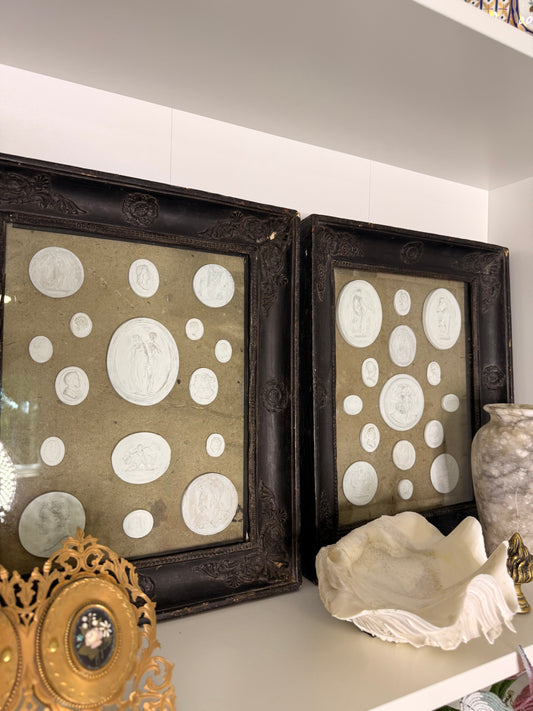 Reserved- Framed 19th Century Framed Plaster Intaglios