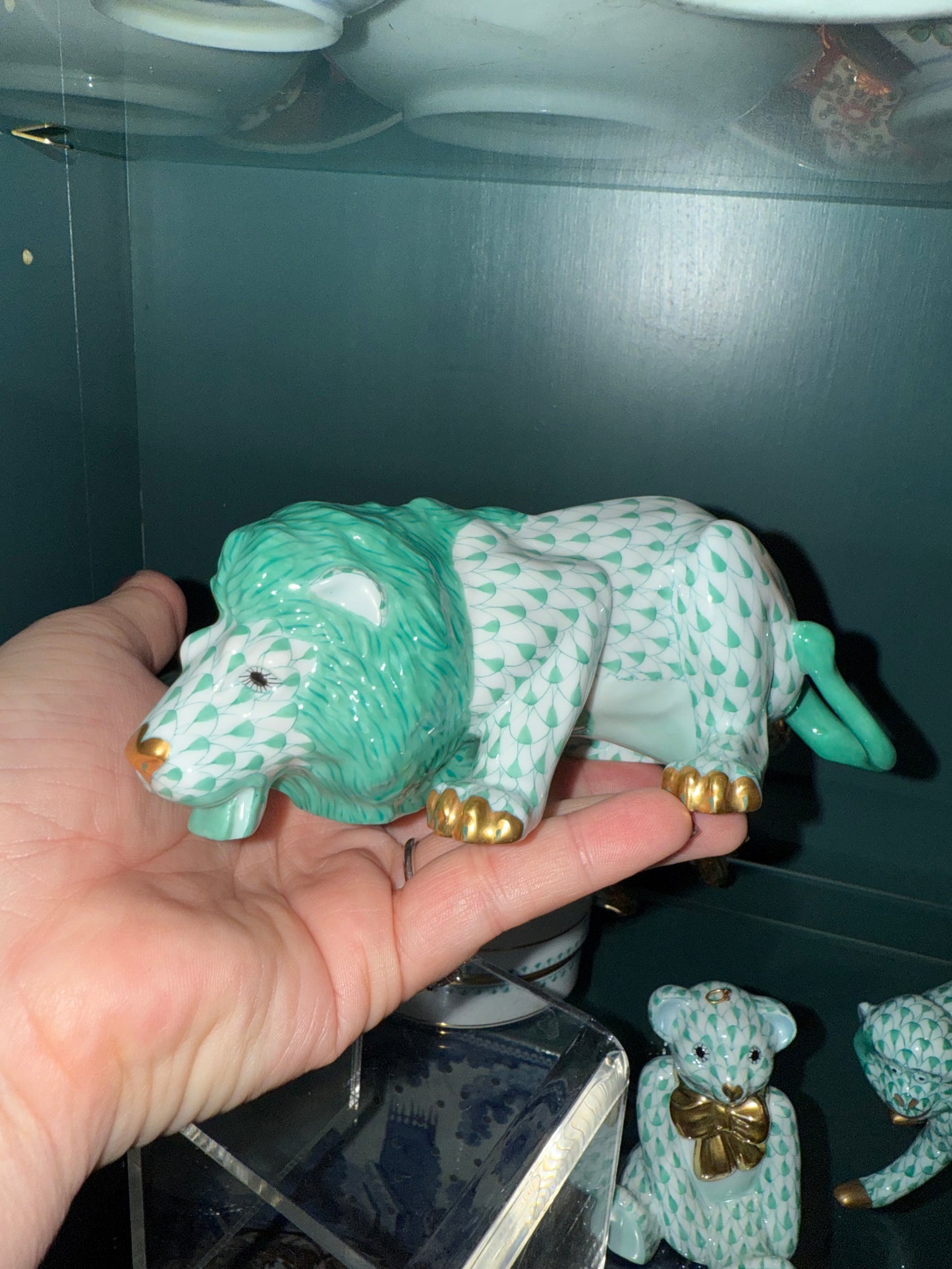 For Shoppe on England Street - “Drinking” Herend Lion - Story Sale 11/28