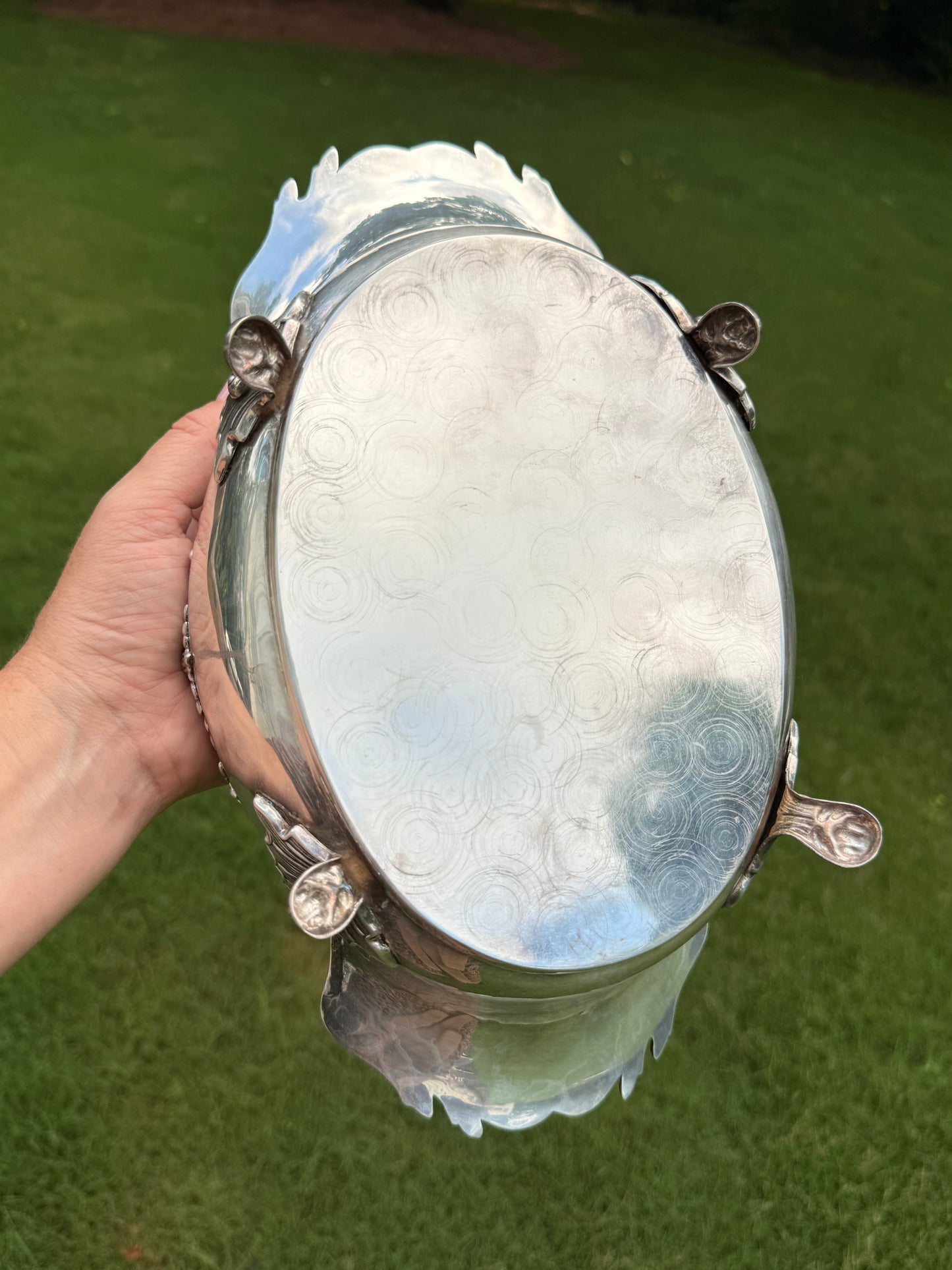 Antique Art Nouveau Silverplate Centerpiece Bowl