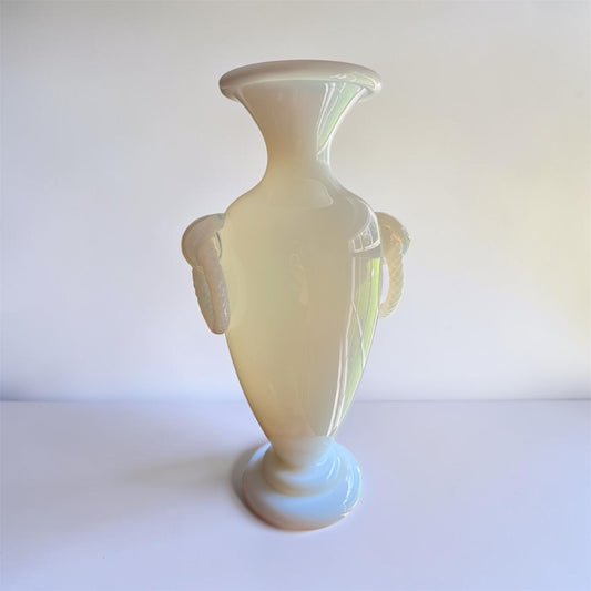 Large French Opaline Vase Signed Sèvres