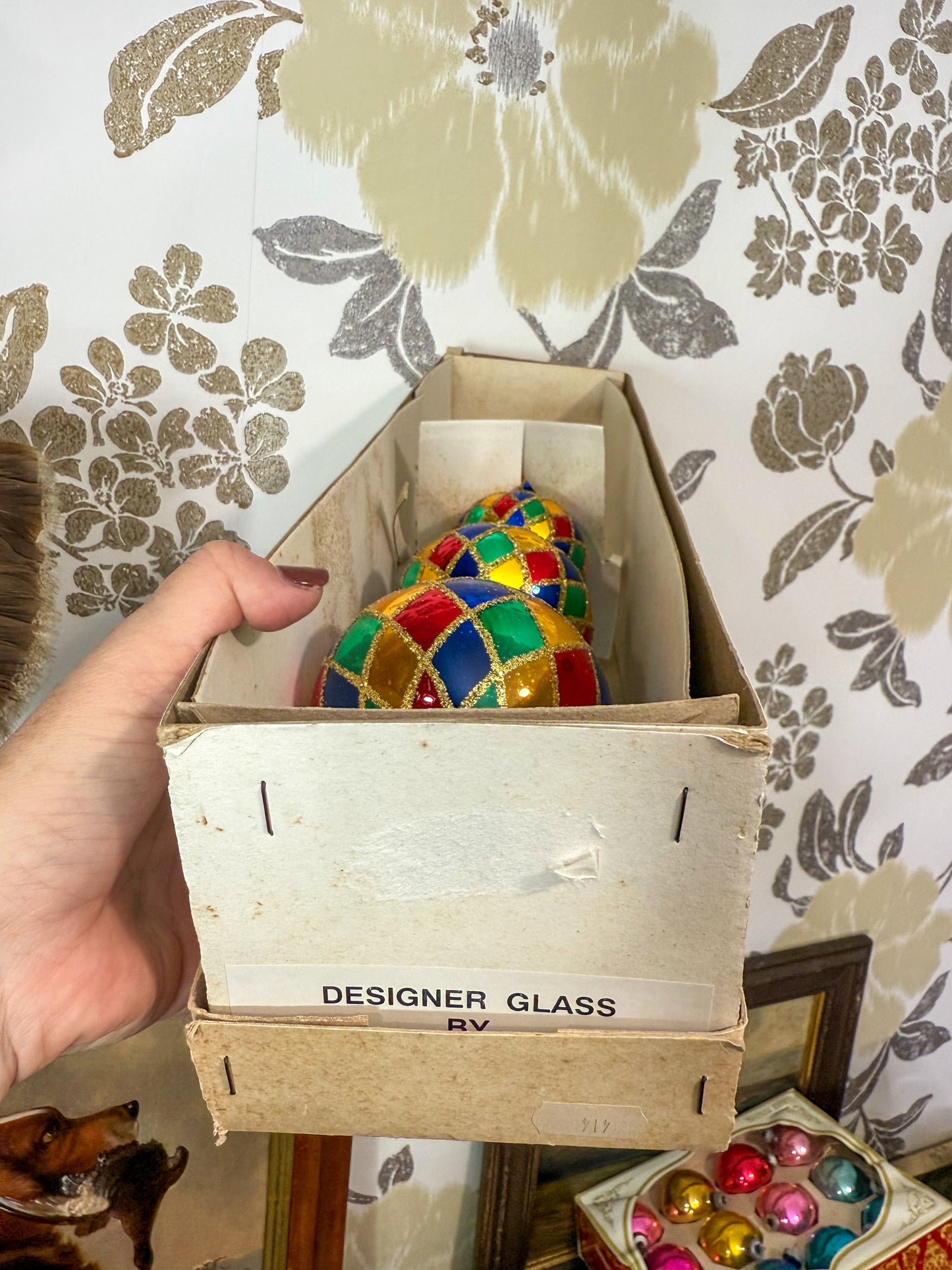 Rare Vintage Christopher Radko Harlequin 13.5” Tree Topper