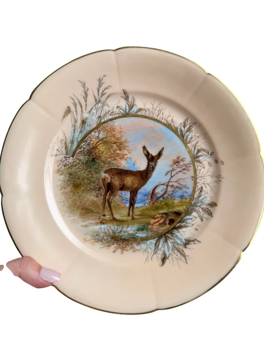 Quiet Woodland Elegance — 9.5” Limoges Plate