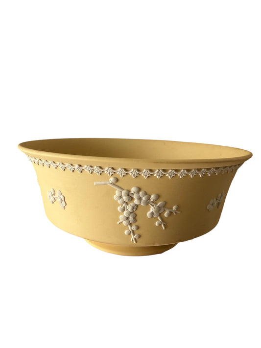 Wedgwood Primrose Yellow Jasperware Relief Bowl – 8”